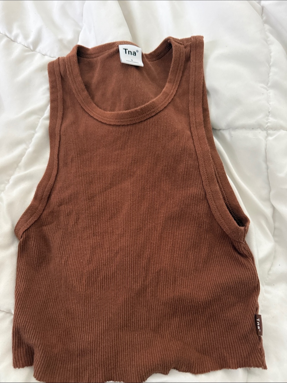 Tna Ribbed Tank Top - Brown
